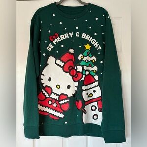 Hello Kitty Christmas Sweatshirt
“Be Merry & Bright”
Green- XL
